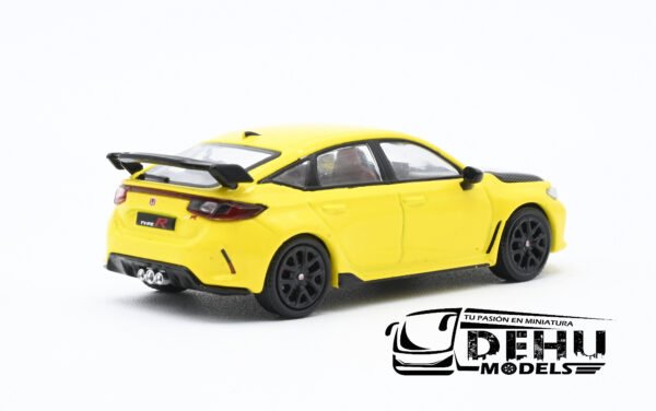 Auto a Escala 1/64 Honda Civic Type-R FL5 Amarillo - Negro, PR64-0062 Pop Race - Imagen 5