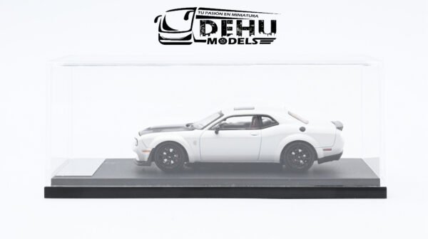 Auto a Escala 1/64 Dodge Challenger SRT Hellcat Blanco - Cofre Negro, STHDCBN Stance Hunters - Imagen 13