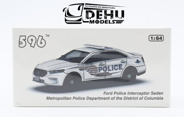 Auto a Escala 1/64 Ford Police Interceptor Sedan Metropolitan Police Department of the District of Columbia Blanco - Rojo - Azul, CBP-039 596 Model - Imagen 10
