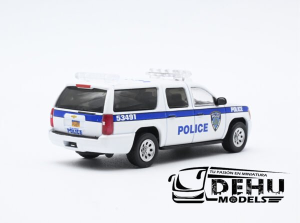 Camioneta a Escala 1/64 Chevrolet Suburban NY NJ Port Authority Police Blanco - Azul, CBP-037 596 Model - Imagen 5