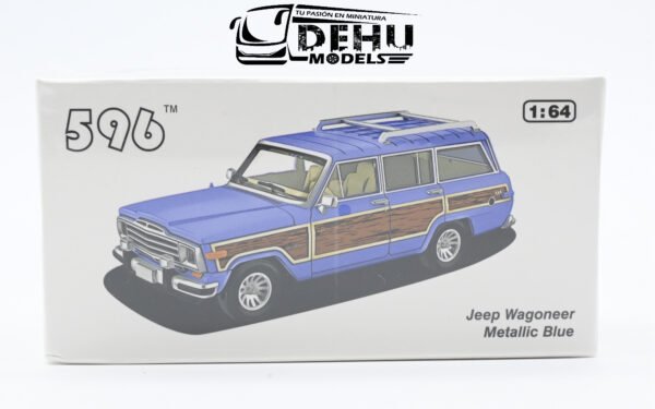 Camioneta a Escala 1/64 Jeep Wagoneer Azul Metálico - Café, CBP-043 596 Model - Imagen 10