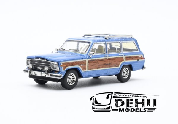 Camioneta a Escala 1/64 Jeep Wagoneer Azul Metálico - Café, CBP-043 596 Model
