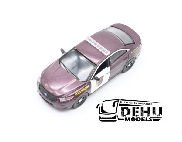 Auto a Escala 1/64 Ford Police Interceptor Sedan Minnesota State Patrol Marrón - Blanco, CBP-049 596 Model - Imagen 9