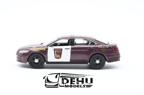 Auto a Escala 1/64 Ford Police Interceptor Sedan Minnesota State Patrol Marrón - Blanco, CBP-049 596 Model - Imagen 7