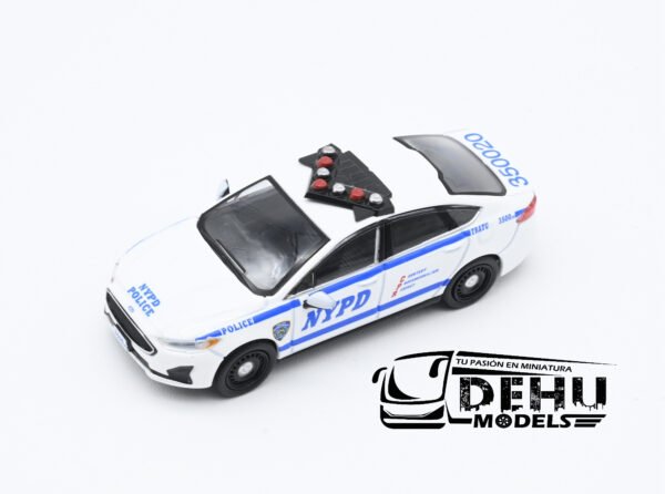 Auto a Escala 1/64 Ford Fusion Responder New York City, New York Police NYPD Blanco - Azul, CBP-050 596 Model - Imagen 9