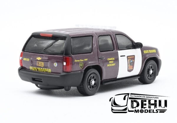 Camioneta a Escala 1/64 Chevrolet Tahoe Minnesota State Patrol Marrón - Blanco, CBP-051 596 Model - Imagen 5