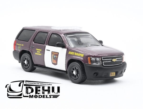 Camioneta a Escala 1/64 Chevrolet Tahoe Minnesota State Patrol Marrón - Blanco, CBP-051 596 Model - Imagen 3