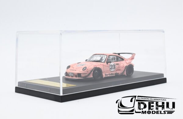 Auto a Escala 1/64 Porsche 993 RWB Rauh-Welt Begriff Aleron Corto Pink Pig Rosa - Rojo, STRPS933ABBP Star Model - Imagen 10