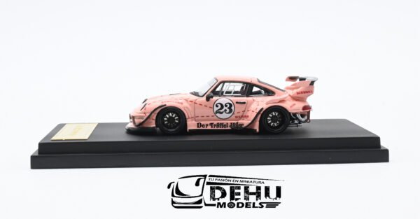 Auto a Escala 1/64 Porsche 993 RWB Rauh-Welt Begriff Aleron Corto Pink Pig Rosa - Rojo, STRPS933ABBP Star Model - Imagen 7