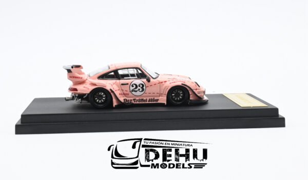 Auto a Escala 1/64 Porsche 993 RWB Rauh-Welt Begriff Aleron Corto Pink Pig Rosa - Rojo, STRPS933ABBP Star Model - Imagen 4