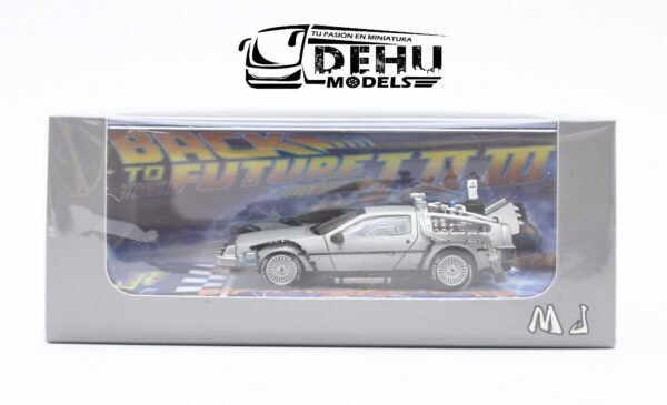 Auto a Escala 1/64 DMC Delorean Motor Company Volver al Futuro ll (Back to the Future ll) Normal Gris, DMCBTTFNllMJ MJ Model - Imagen 12