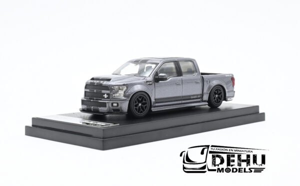 Camioneta a Escala 1/64 Ford F-150 Shelby Gris - Negro, FF150SGNFM Funny Model