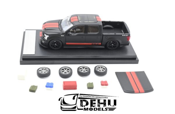 Camioneta a Escala 1/64 Ford F-150 Shelby Negro - Rojo, FF150SNRFM Funny Model - Imagen 7