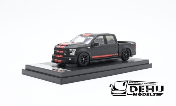 Camioneta a Escala 1/64 Ford F-150 Shelby Negro - Rojo, FF150SNRFM Funny Model