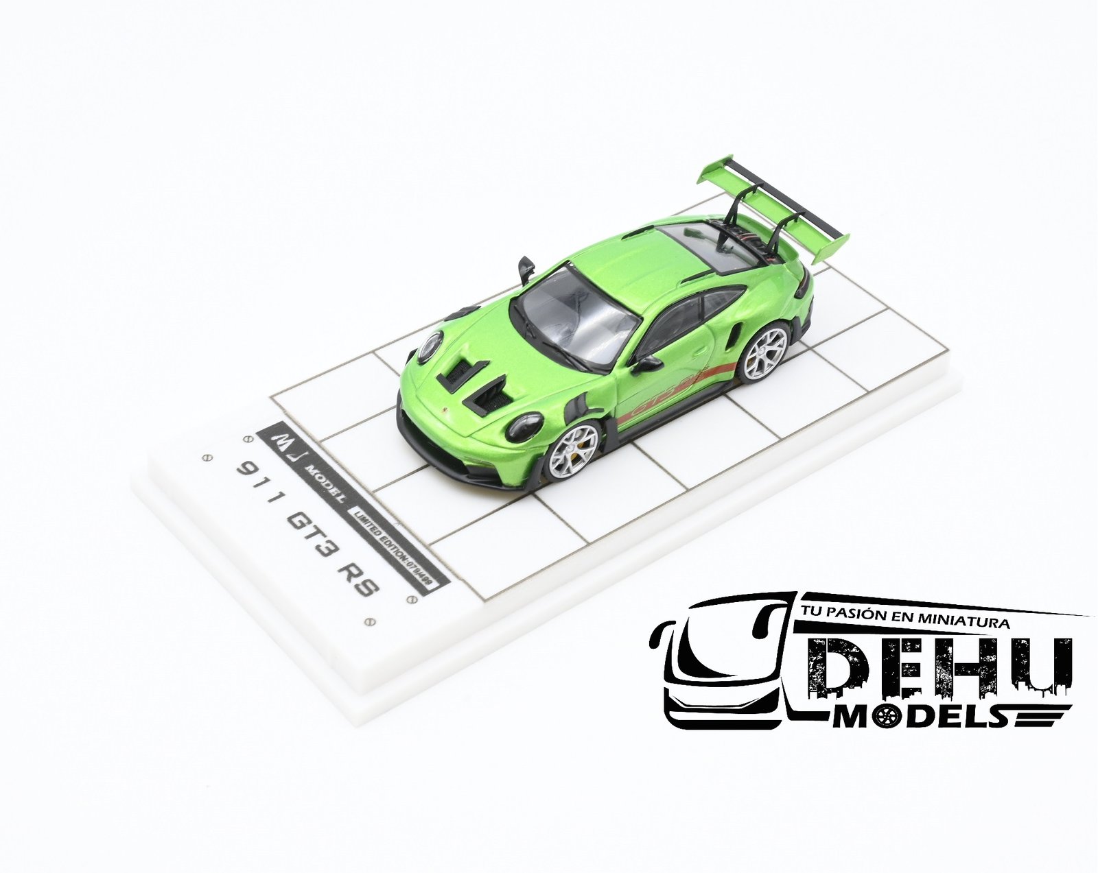 Auto a Escala 1/64 Porsche 911 GT3 RS Verde - Rojo, P911GRVRMJ MJ Model - Imagen 9