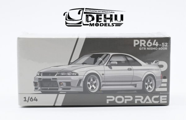 Auto a Escala 1/64 Nissan GTR NISMO 400R Blanco, PR64-0052 Pop Race - Imagen 13