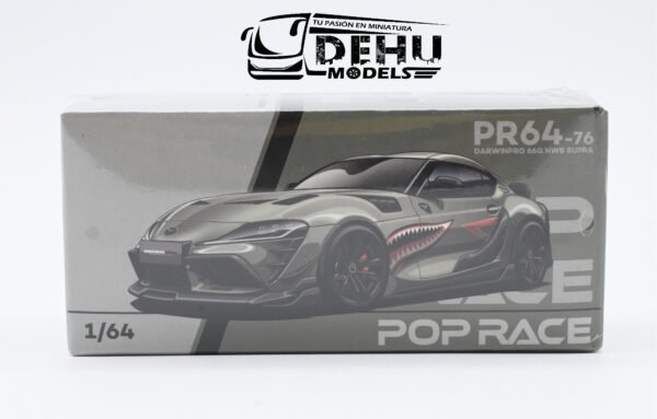 Auto a Escala 1/64 Toyota Supra Darwing Pro 66G NWB Verde, PR64-0076 Pop Race - Imagen 11