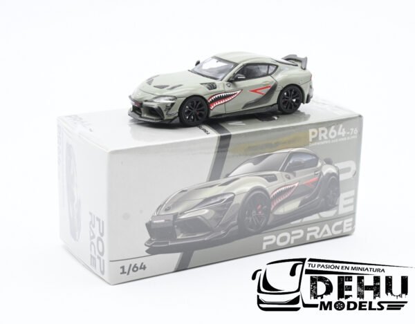 Auto a Escala 1/64 Toyota Supra Darwing Pro 66G NWB Verde, PR64-0076 Pop Race - Imagen 10