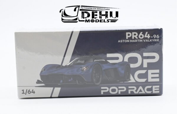 Auto a Escala 1/64 Aston Martin Valkyrie Azul - Negro, PR64-0096 Pop Race - Imagen 13