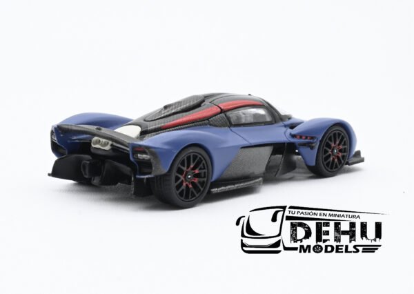 Auto a Escala 1/64 Aston Martin Valkyrie Azul - Negro, PR64-0096 Pop Race - Imagen 5