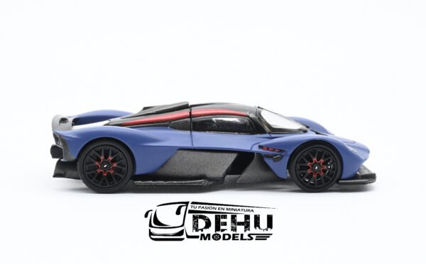Auto a Escala 1/64 Aston Martin Valkyrie Azul - Negro, PR64-0096 Pop Race - Imagen 4