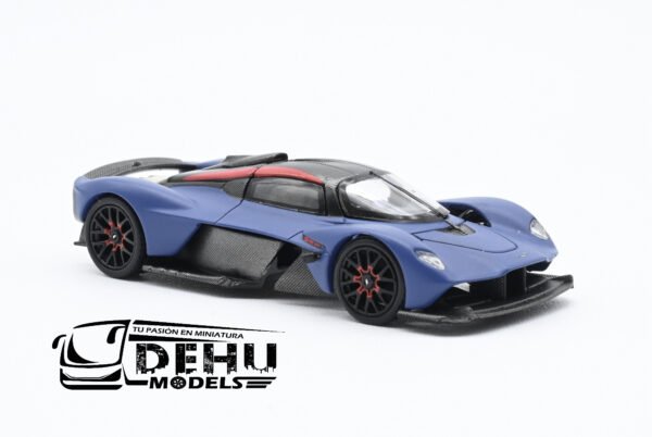 Auto a Escala 1/64 Aston Martin Valkyrie Azul - Negro, PR64-0096 Pop Race
