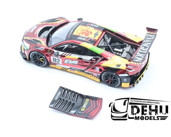 Auto a Escala 1/64 Honda NSX EVA RT Production Model-02 NSX GT3 Rojo, PR64-0108 Pop Race - Imagen 7