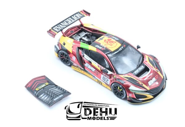 Auto a Escala 1/64 Honda NSX EVA RT Production Model-02 NSX GT3 Rojo, PR64-0108 Pop Race - Imagen 6
