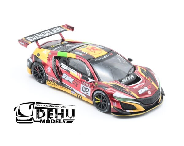 Auto a Escala 1/64 Honda NSX EVA RT Production Model-02 NSX GT3 Rojo, PR64-0108 Pop Race - Imagen 2
