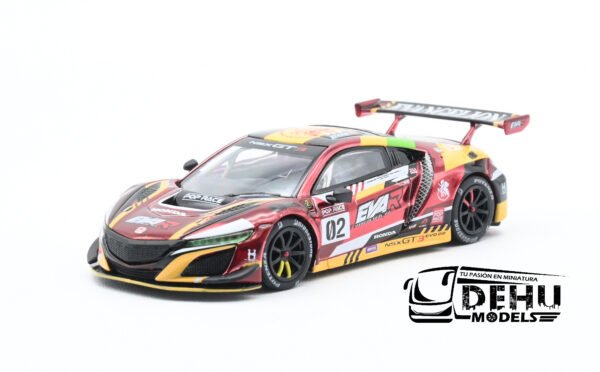 Auto a Escala 1/64 Honda NSX EVA RT Production Model-02 NSX GT3 Rojo, PR64-0108 Pop Race