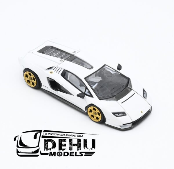 Auto a Escala 1/64 Lamborghini Countach LPI 800-4 Blanco, PR64-0117 Pop Race - Imagen 2