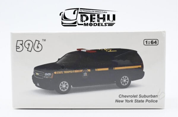 Camioneta a Escala 1/64 Chevrolet Suburban New York State Police Azul - Amarillo, CBP-053 596 Model - Imagen 11