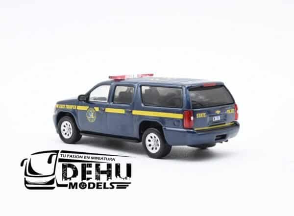 Camioneta a Escala 1/64 Chevrolet Suburban New York State Police Azul - Amarillo, CBP-053 596 Model - Imagen 6