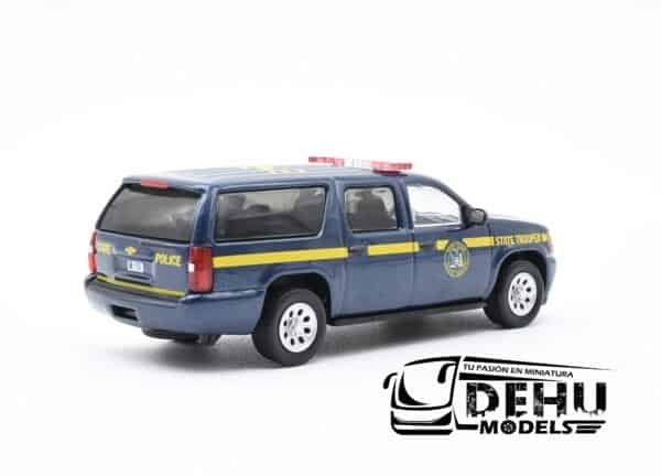 Camioneta a Escala 1/64 Chevrolet Suburban New York State Police Azul - Amarillo, CBP-053 596 Model - Imagen 5