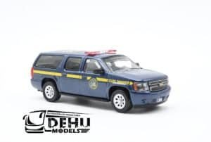 Camioneta a Escala 1/64 Chevrolet Suburban New York State Police Azul - Amarillo, CBP-053 596 Model