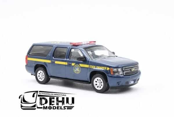 Camioneta a Escala 1/64 Chevrolet Suburban New York State Police Azul - Amarillo, CBP-053 596 Model