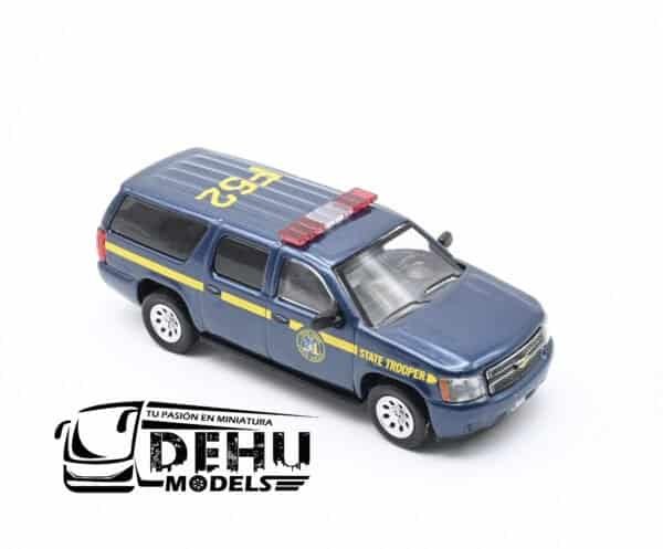 Camioneta a Escala 1/64 Chevrolet Suburban New York State Police Azul - Amarillo, CBP-053 596 Model - Imagen 2