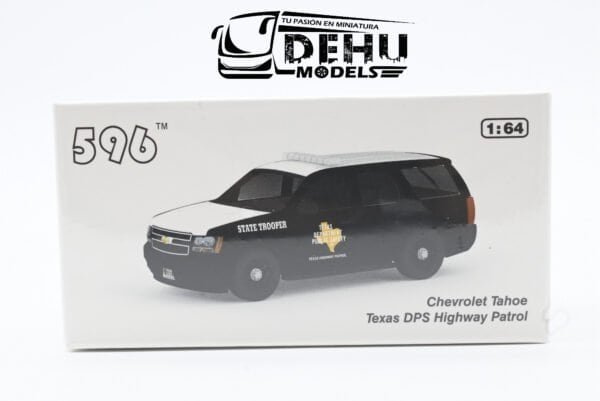 Camioneta a Escala 1/64 Chevrolet Tahoe Texas DPS Highway Patrol Negro - Blanco, CBP-054 596 Model - Imagen 11