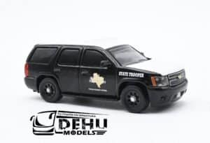 Camioneta a Escala 1/64 Chevrolet Tahoe Texas DPS Highway Patrol Negro - Blanco, CBP-054 596 Model