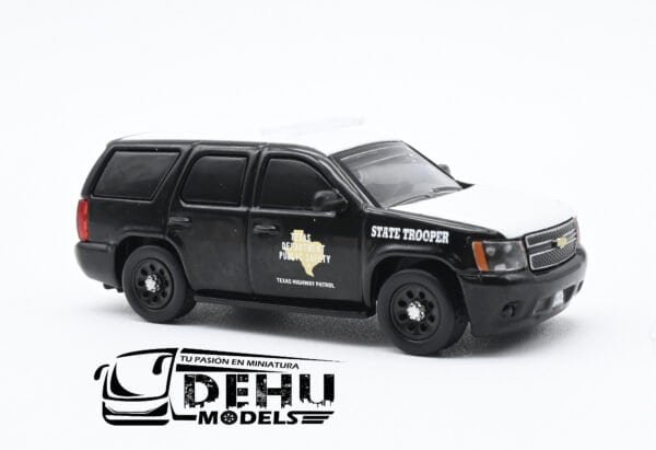 Camioneta a Escala 1/64 Chevrolet Tahoe Texas DPS Highway Patrol Negro - Blanco, CBP-054 596 Model
