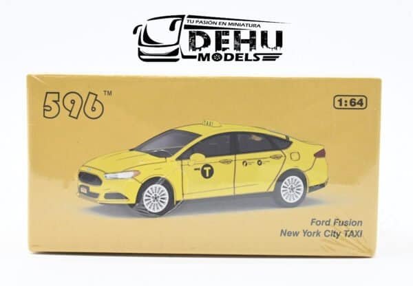 Auto a Escala 1/64 Ford Fusion New York City Taxy Amarillo, CBP-055 596 Model - Imagen 11