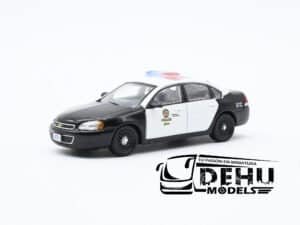 Auto a Escala 1/64 Chevrolet Impala Los Angeles, California Police Negro - Blanco, CBP-060 596 Model