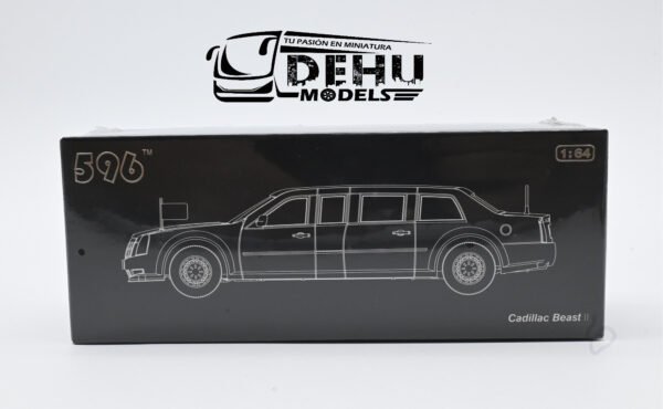 Auto a Escala 1/64 Cadillac Beast "La Bestia" Limusina Presidencial USA 2 Negro, CBP-061 596 Model - Imagen 11