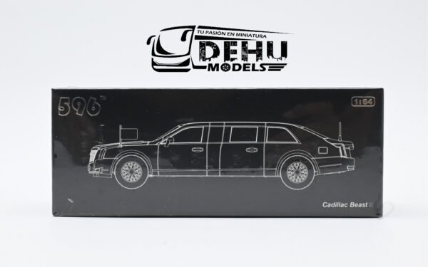 Auto a Escala 1/64 Cadillac Beast "La Bestia" Limusina Presidencial USA 3 Negro, CBP-062 596 Model - Imagen 11
