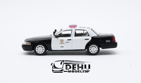 Auto a Escala 1/64 Ford Crown Victoria Los Angeles, California Police Negro - Blanco, CBP-067 596 Model - Imagen 7