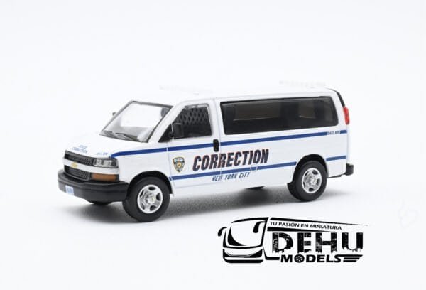 Camioneta a Escala 1/64 Chevrolet Express NYC Department of Corrections Blanco - Azul, CBP-071 596 Model - Imagen 8