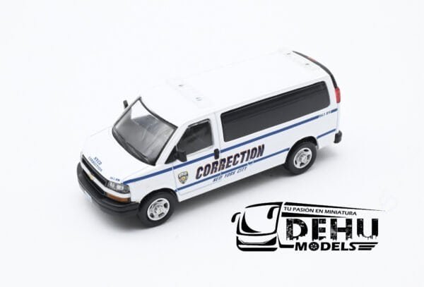 Camioneta a Escala 1/64 Chevrolet Express NYC Department of Corrections Blanco - Azul, CBP-071 596 Model - Imagen 9