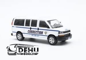 Camioneta a Escala 1/64 Chevrolet Express NYC Department of Corrections Blanco - Azul, CBP-071 596 Model