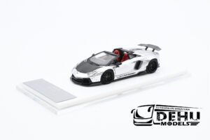 Auto a Escala 1/64 Lamborghini Aventador LP700-4 LBWK Liberty Walk Gris-Negro, LAAVLLBWGRNE Rhino Model