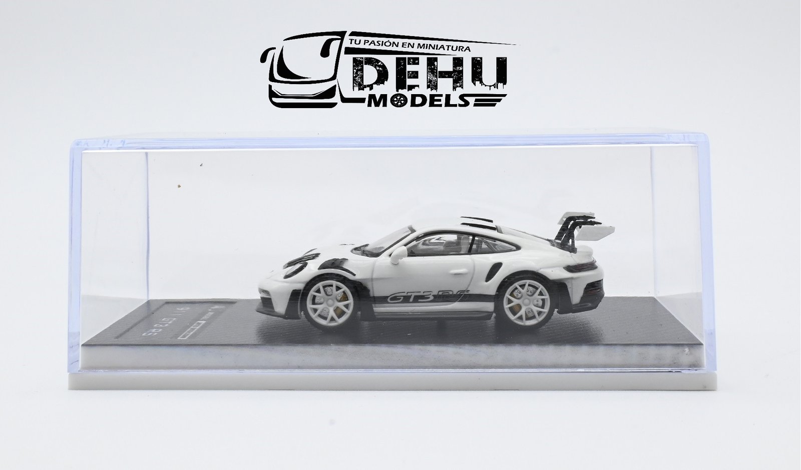 Auto a Escala 1/64 Porsche 911 GT3 RS (brilla en la oscuridad) Blanco-Negro, P911GRBNMJ MJ Models - Imagen 11